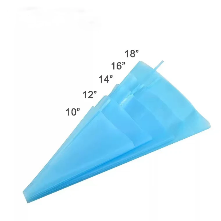 best selling 10/12/14/16/18 inch blue Reusable Silicone Pastry Bag Icing Piping Bags cake tools baking supplies