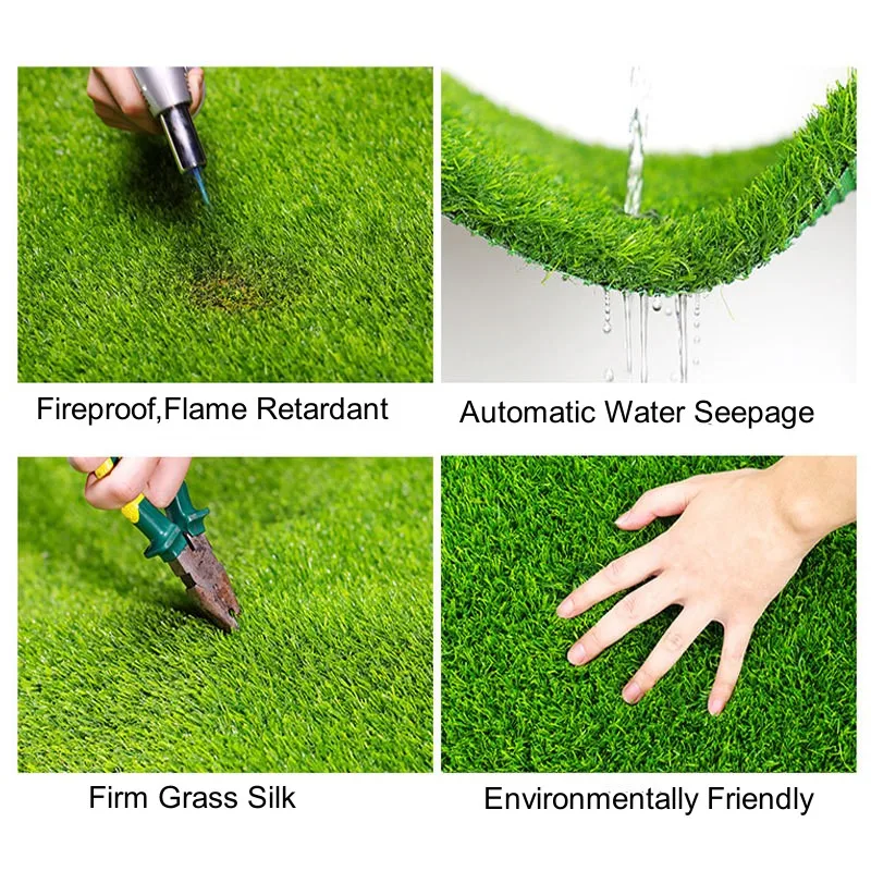 Friendly Ground Synthetic Grass Artificial Turf for Football Fields Sod Green Carpet Eco-friendly White Plastic Carpet 5-8 Years