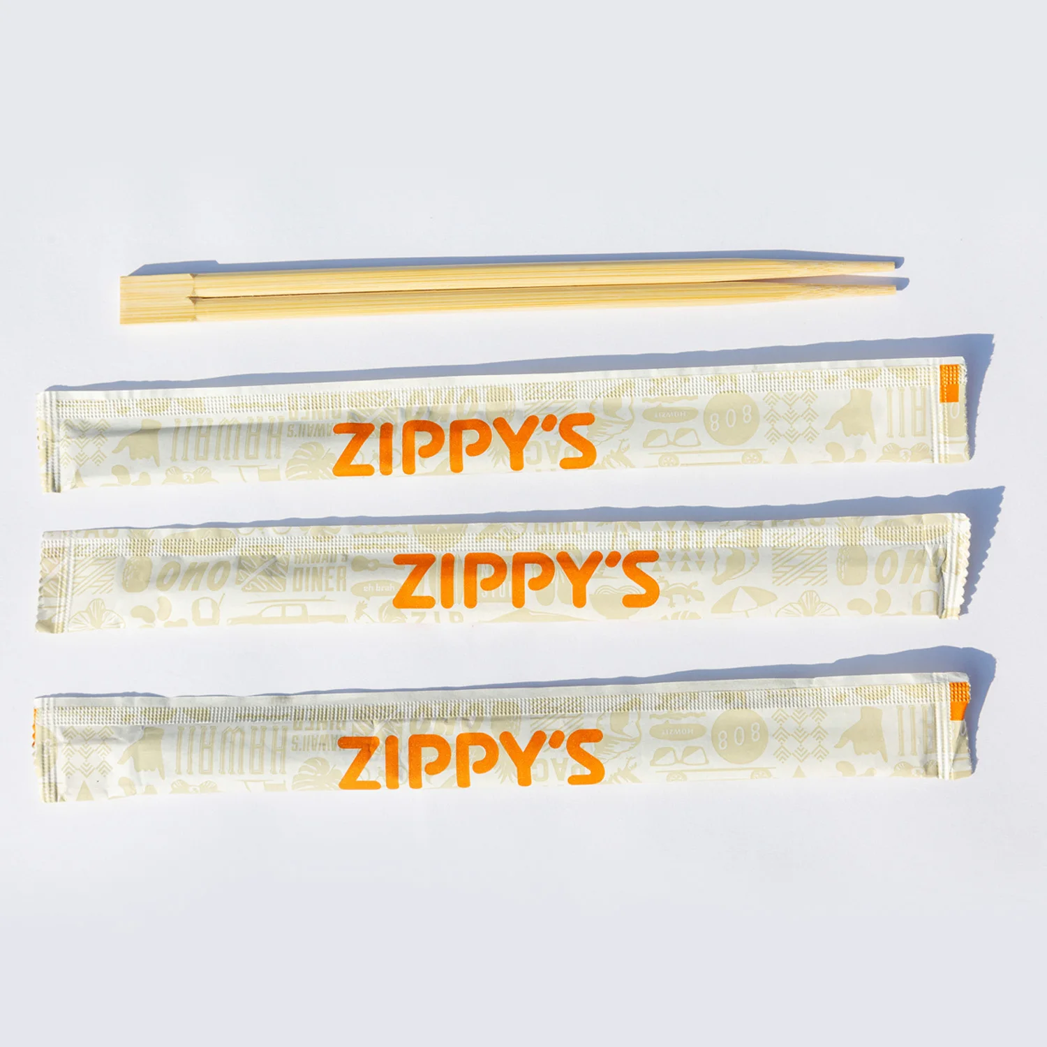 Tensoge Disposable Hashi Bamboo chopsticks with paper sleeve