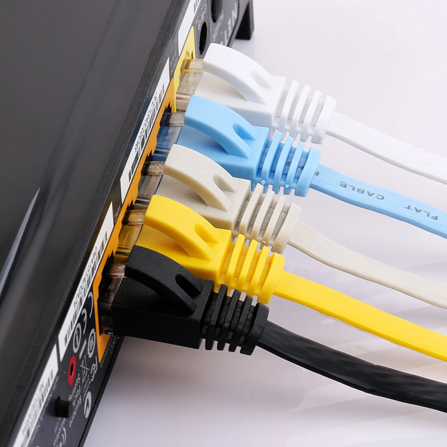 Бесплатный образец плоского сетевого кабеля Cat5e/CAT6/Cat7 RJ45 Ethernet ультратонкий соединительный