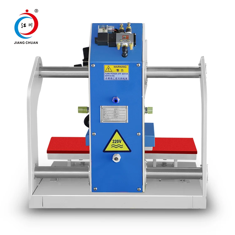 20*20 Semi-automatic Pneumatic Flat Label Logo Heat Press Transfer Machine