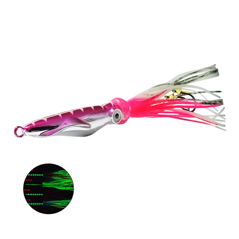 Hunt House 40-200g Saltwater Deep Sea Fishing Octopus Jig Slow Jigging Octopus Shape Trolling Bait Squid Skirt Lure