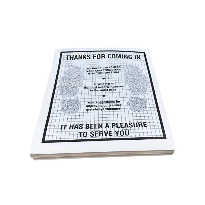 Disposable White Paper Car Floor Mats Plastic Floor Mat