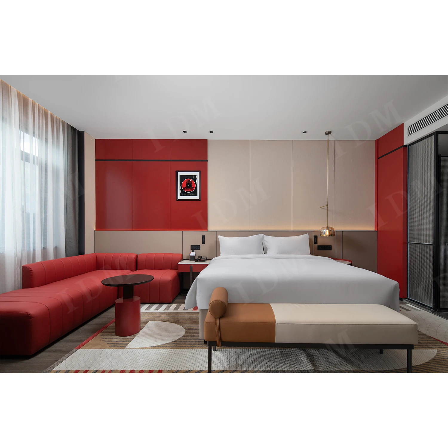 IDM Modern hotel furniture comfort inn and suites hotel furniture 5 star bedroom sets