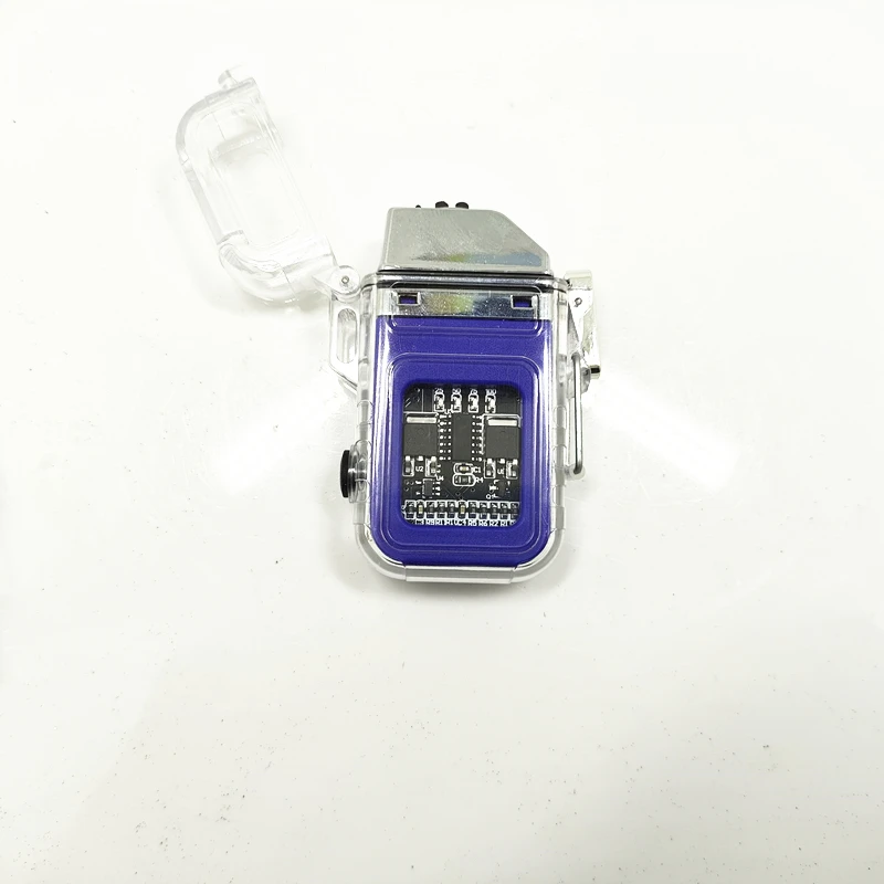 Transparent Shell Waterproof Double Arc COB Lighting Type-C Charging Multifunctional Qutdoor Windproof USB Electric Lighter