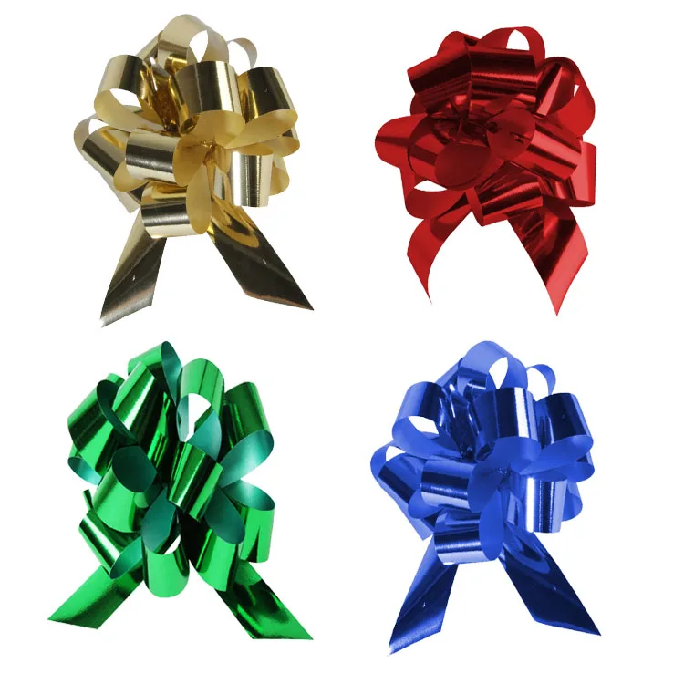 Gift Wrap Decoration Pre-tied bow Satin Ribbon Bow with Elastic Loop Ribbon Bow for Christmas Gift Packaging