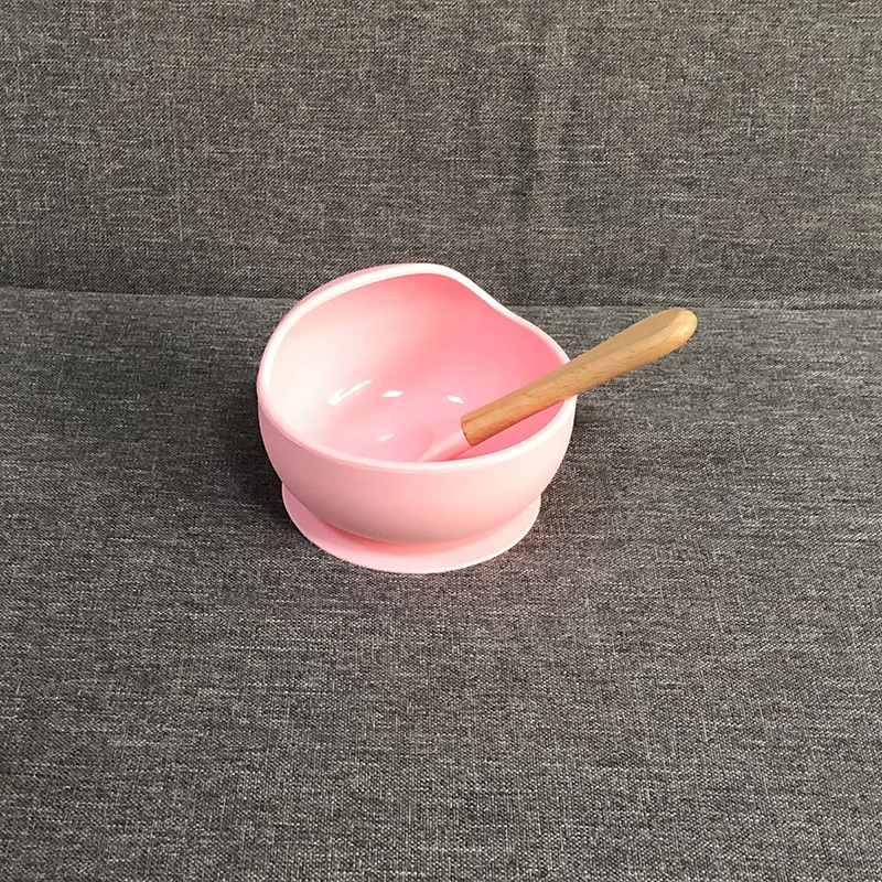 Arriart Non Slip Animal Shape Kids Bowl Cartoon Suction Feeding Silicone Baby Bowl And Spoon Set For Kid Toddler