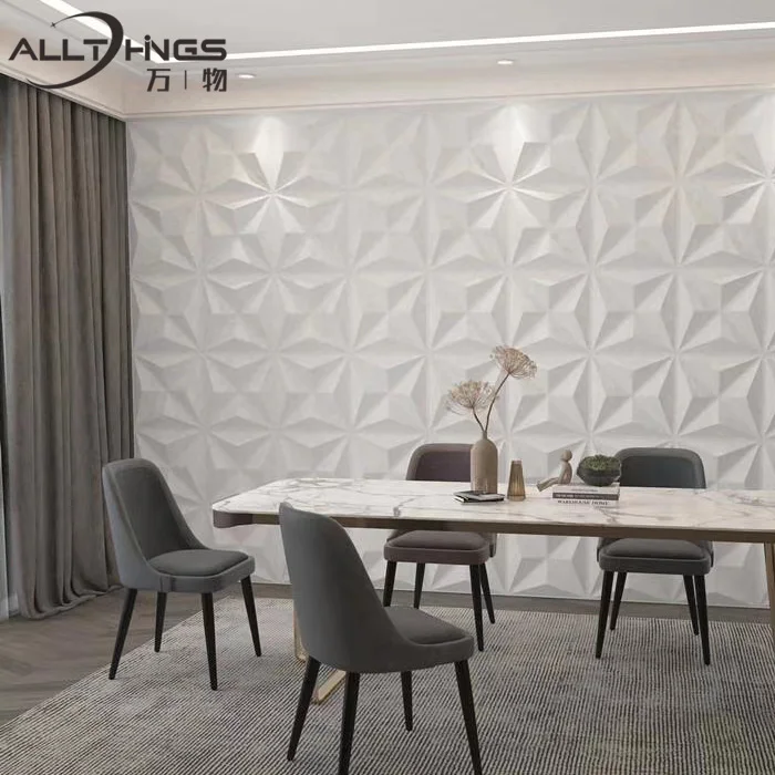 Home Decor Modern Wall panels Interior Living room Decorative PVC 3D sticker Easy Installation Waterproof Plastic Wall panel