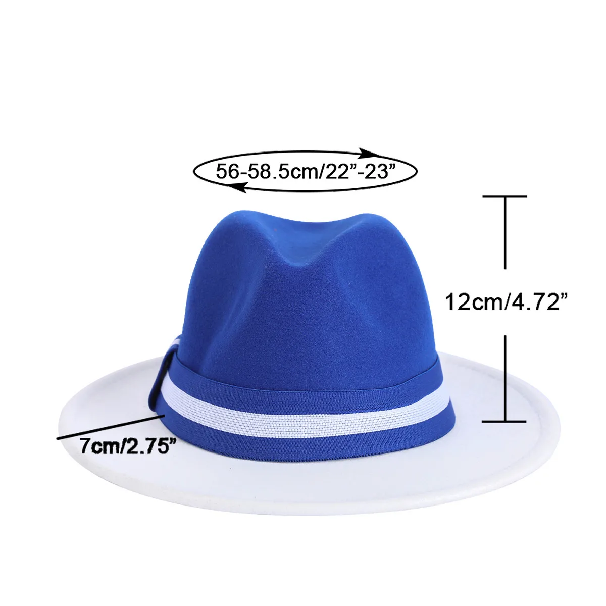 new colors High Quality Wholesale Wool Felt Fedora Hat 2 tone hats wide brim Fedoras