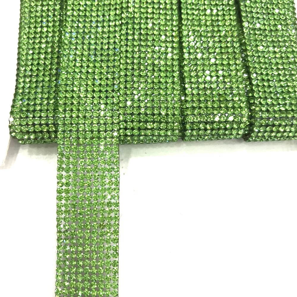 S284 2cm width Iron on rhinestone chain trims for garment accessories crystal trimming chain rhinestone decoration