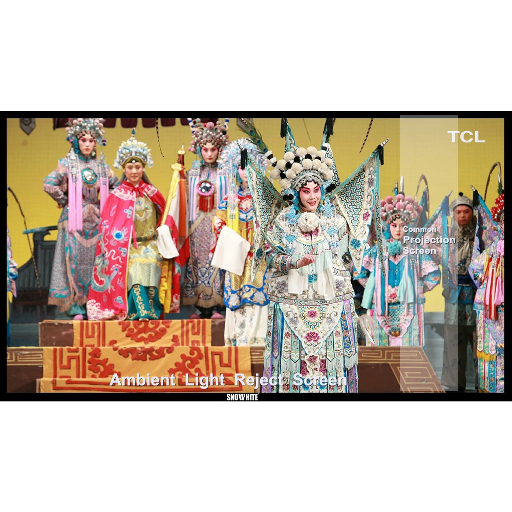 
120inch 4k home theater fixed frame screen with 6.5 cm aluminum frame 