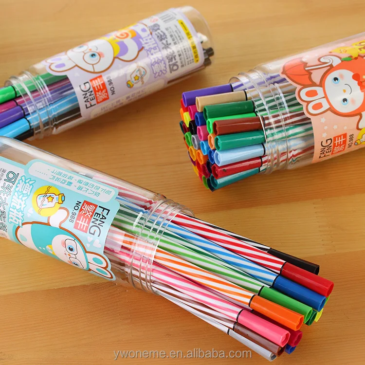 Students color pens 12 color washable watercolor pen Bottle 12 colours watercolor pen for art kids