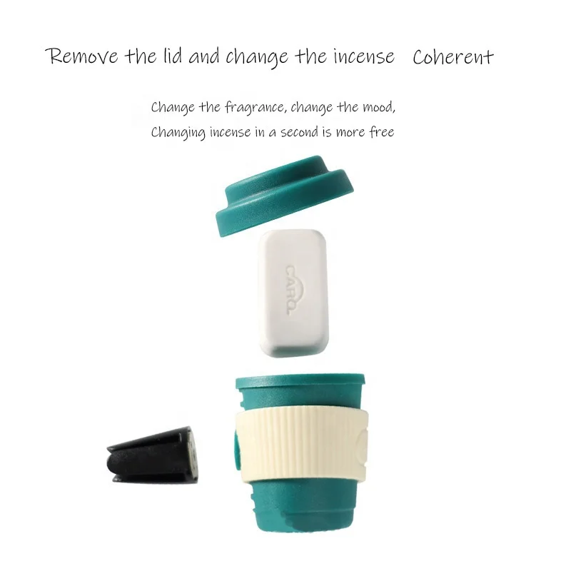 Car air outlet aromatherapy coffee cup mini car air outlet perfume gardenia flower fragrance