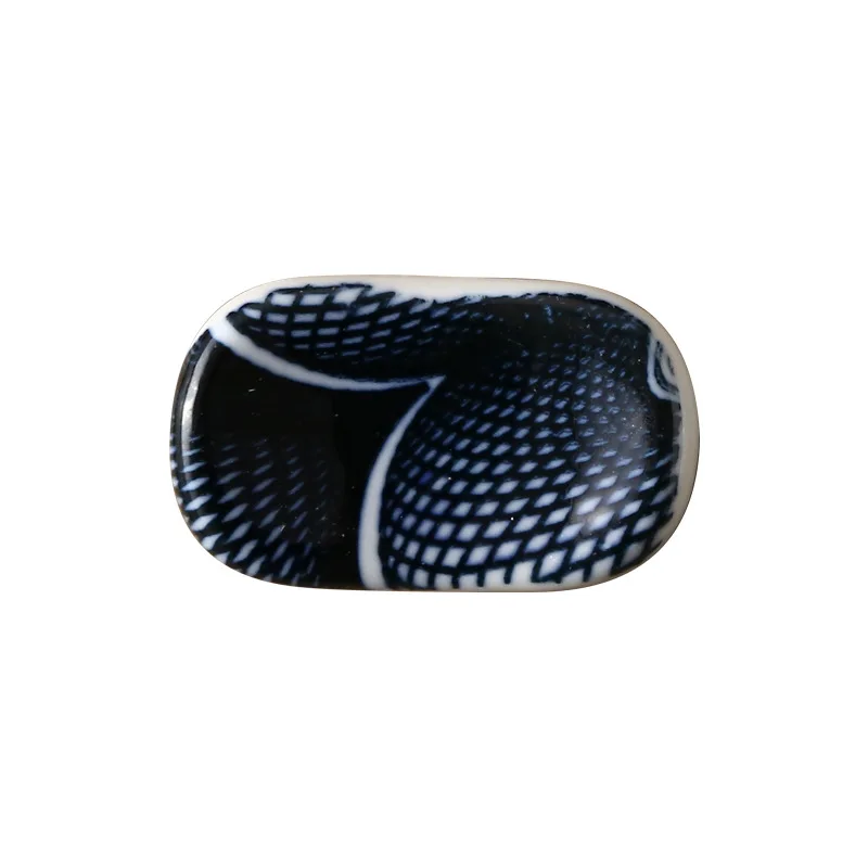 Nordic Underglaze Ceramic Tableware Creative Restaurant Home Simple Oval Spoon Chopstick Holder Bracket