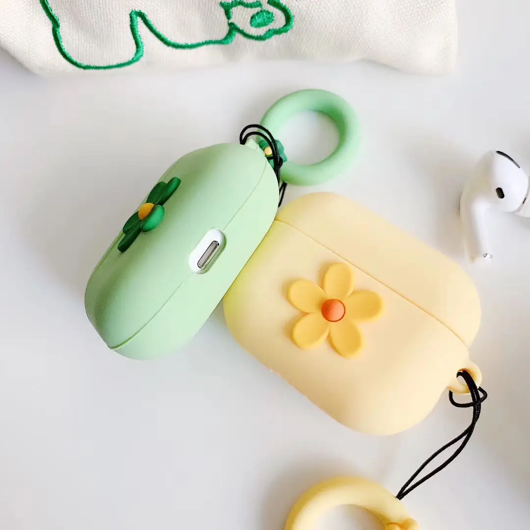 
Manufacturer wholesale sunflower wireless headset cover Cute Cartoon air 2 pod Case earphones silicone pods Pro 3 case headphone 