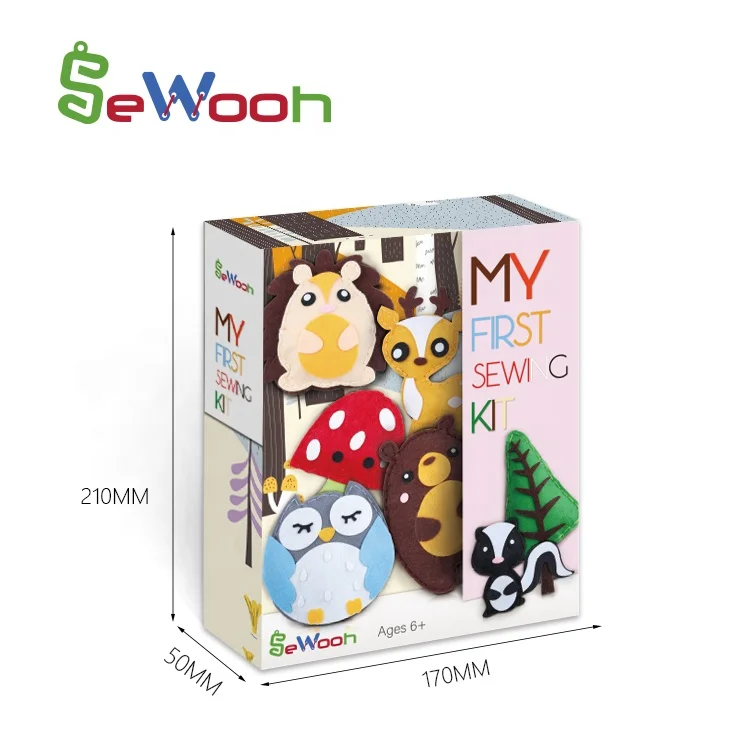 My First Sewing Kit Kids DIY Educational Toys Animals Felt Sewing Kit