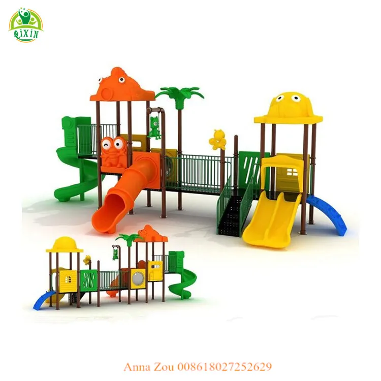 Hot Sale Children Play House Outdoor Small Plastic Slide Playground Set Kids Play House With Slide