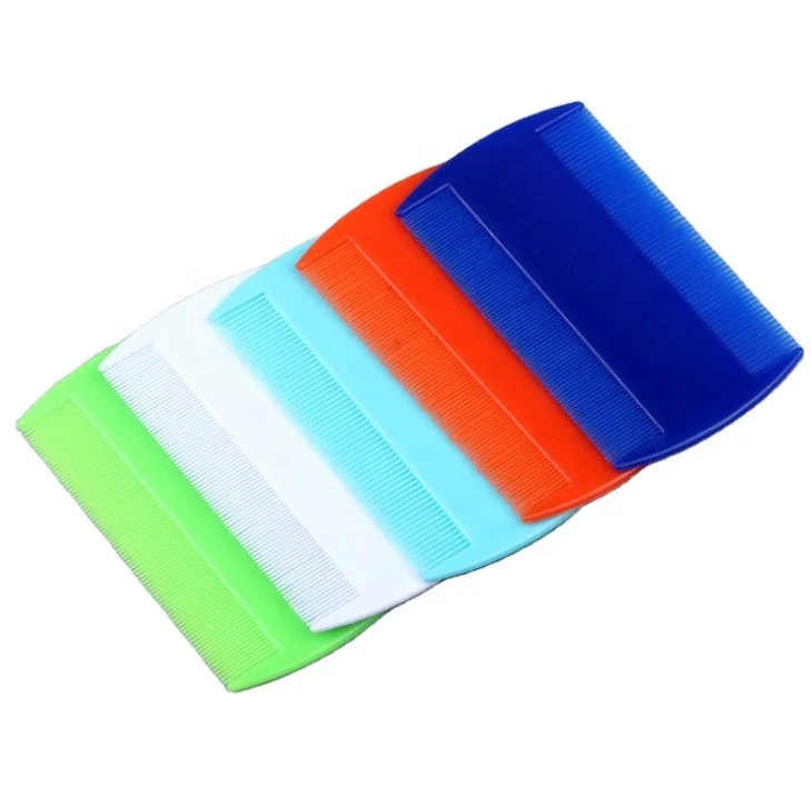 Plastic Double Sided Nit Fine Tooth Head Lice Hair Combs for Pet Cat Dog Bath Cat custom hair combs horse hair brush cleaning
