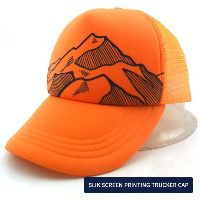 Blank promotional logo custom trucker hat print foam trucker hats Cap mesh 5 panel recycled gorras trucker cap