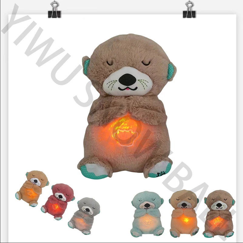 Wholesale Popular Accompanying Soothing Baby Sleeping With Breathing Music And Breathing Rhythm Of Bear Otter Plush Toys