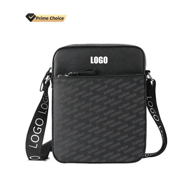 Custom men one strap luxury leather man messenger bags with logo for crossbody shoulder cross leather shoulder bag men