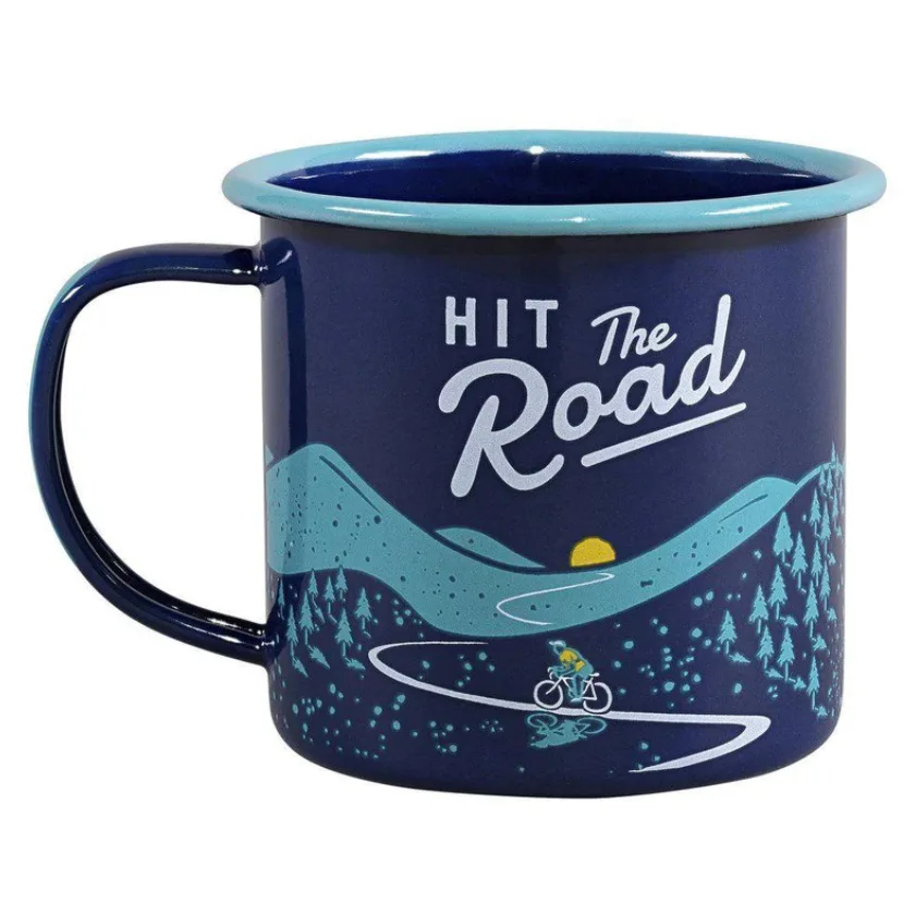 GZYSL RTS Custom logo colorful Retro Souvenir Enamel Coffee Cup Enamelled Travel Camping Mugs with black or metal rim