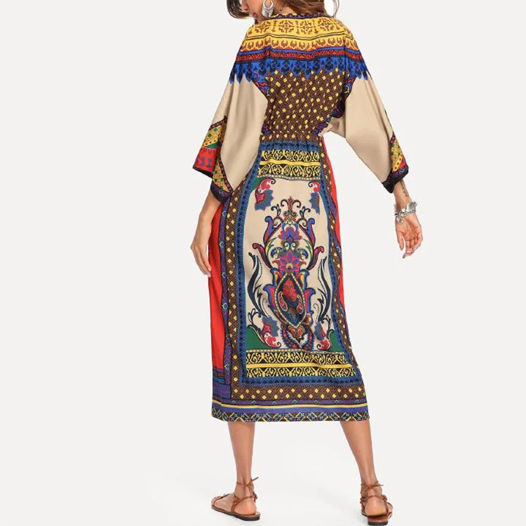 Fashion Women Plus Size Print Dress Traditional African Long Dress