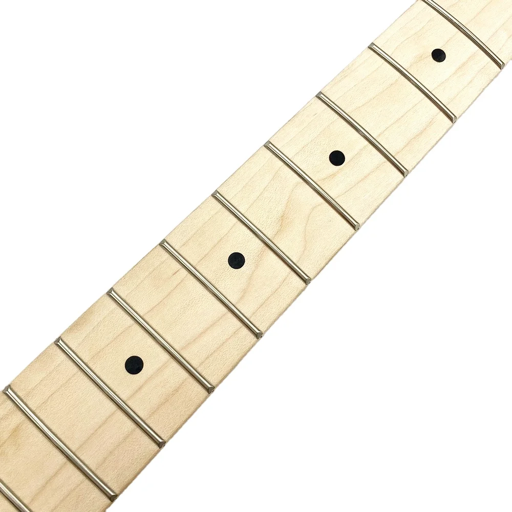 Custom 22 Frets 9.5 Inch Radius Paddle Headstock ST TL Electric Guitar Neck Unfinished Maple Neck