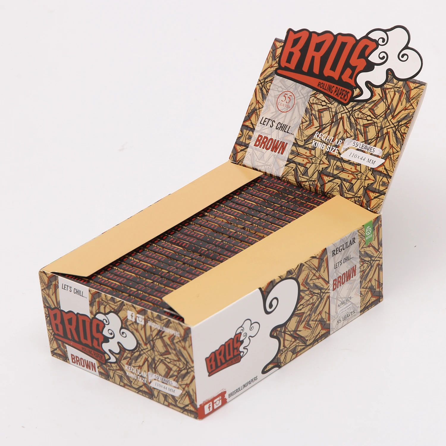 2022 yesr bros brand rolling paper  OEM dragon smoking paper  rolling paper printed BROS BRAND 55L