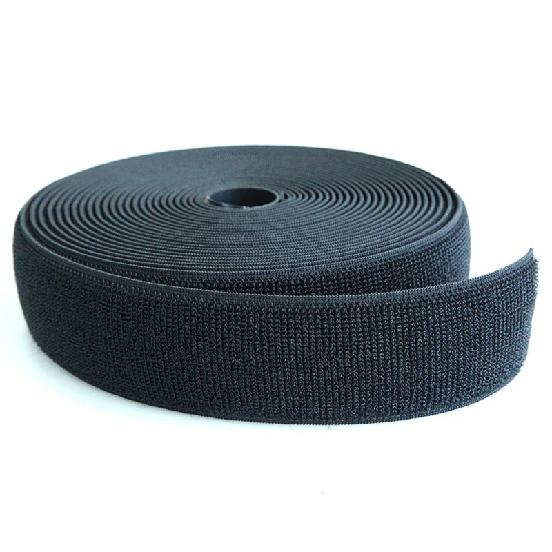 
Customized Nylon Sewing 20mm Low Elasticity Hook And Loop Fabric Band Tape Woven Loop Fastener 