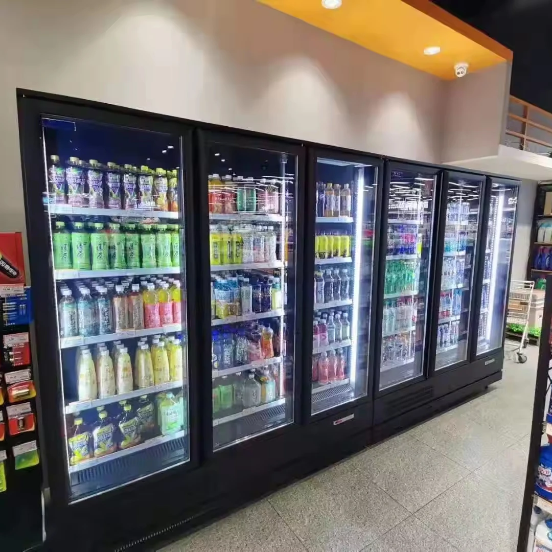 Commercial Single Door Cold Drink vertical showcase cooler Glass Door Refrigerator Display Transparent Door Fridge