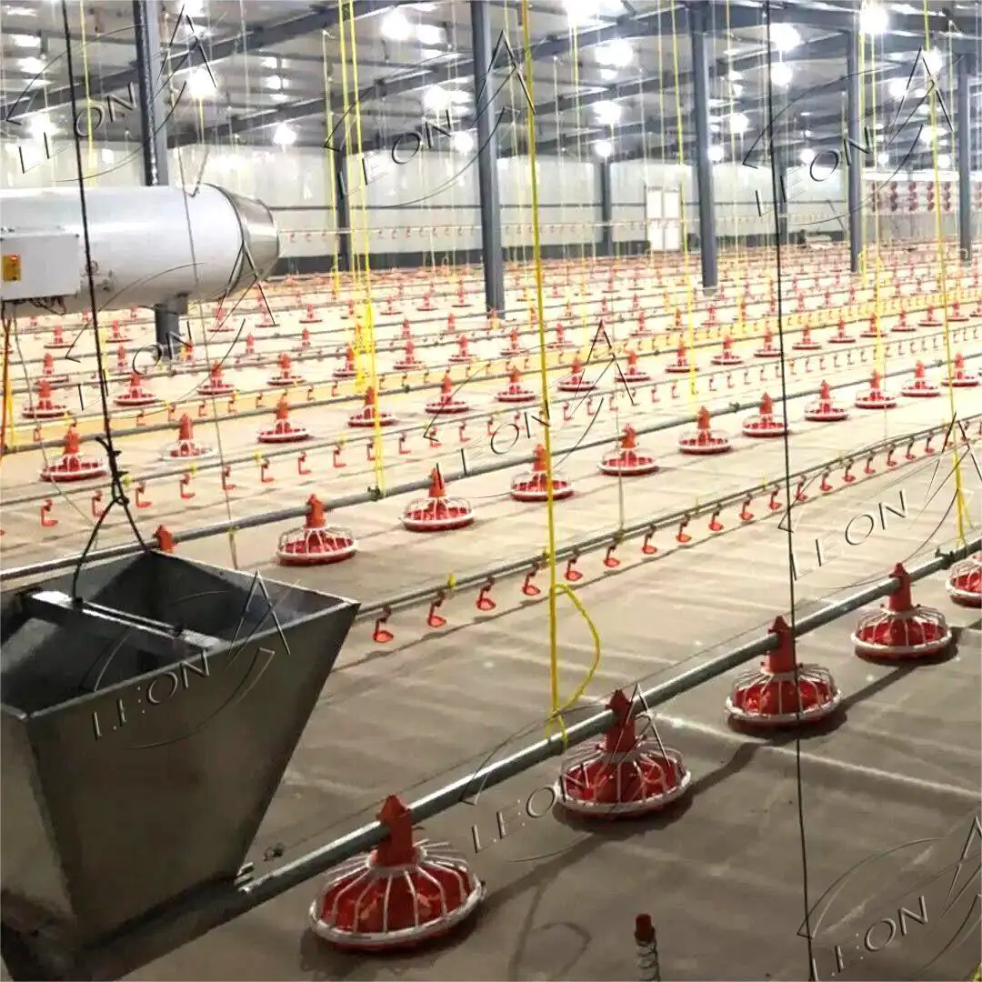 Automatic Poultry Broiler Chicken Animal Plastic Waterer Feeders Pan And Drinking Drinker System for Poultry Broiler Farm