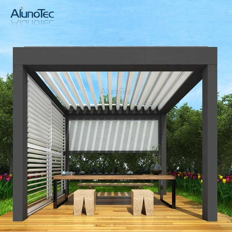 Дом Водонепроницаемый моторизованный Alfresco Pergola с LED
