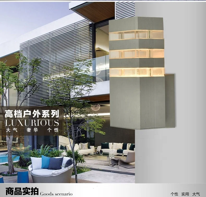 single lamp exterior mounted  garden landscape wall lights