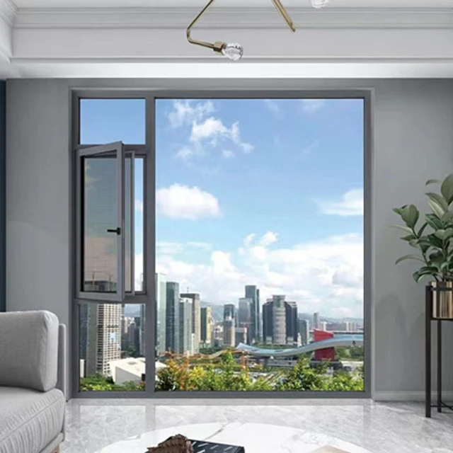 Panoramic French window, balcony window, customized VF80