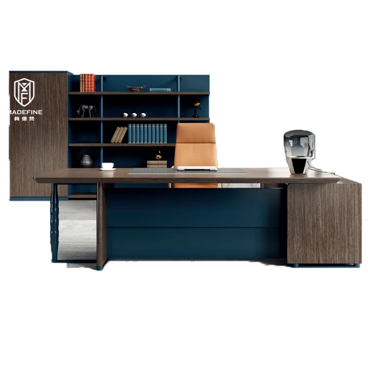 
 Новый Античный офисный стол MADEFINE Floren FZ01, руководитель с стулом, модный компьютерный стол  