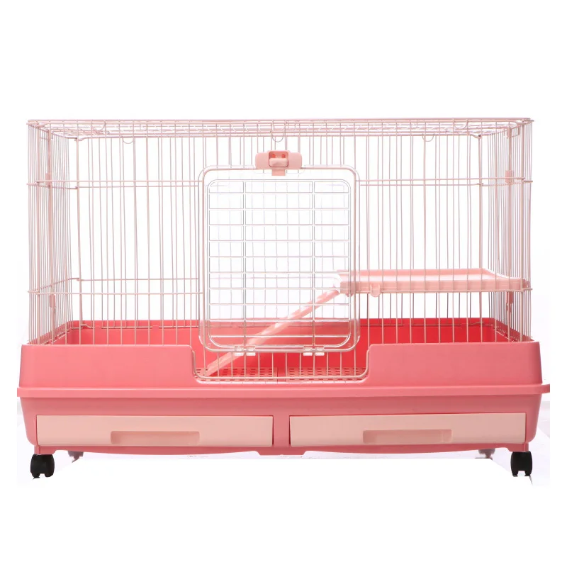 Luxury Fashion Pet Houses of Wheels Indoor Large Cage Small Animals House Metal Rabbit Cage