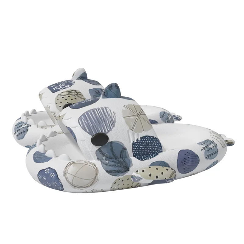 Summer Love Shark Slippers Family Non-slip Cartoon Thick Soft Sole Couple Slippers For Women Outdoor Home Beach Shark Slippers