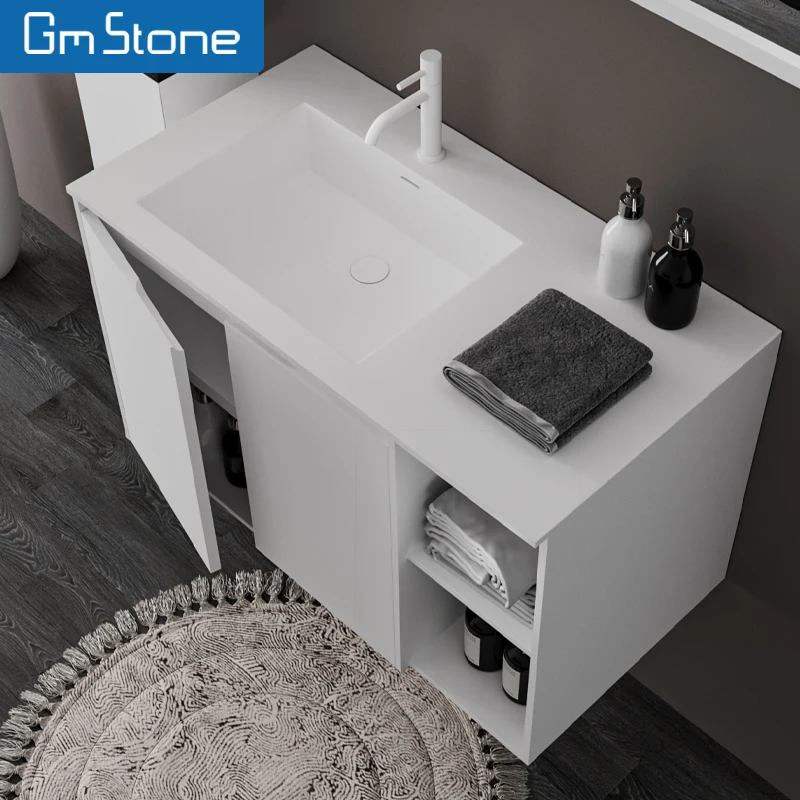 Product Practical Beautiful Wash Basin Bathroom Vanities Bathroom Furnitures Hot Sale New GM Modern Rectangle Hotel 3 Years