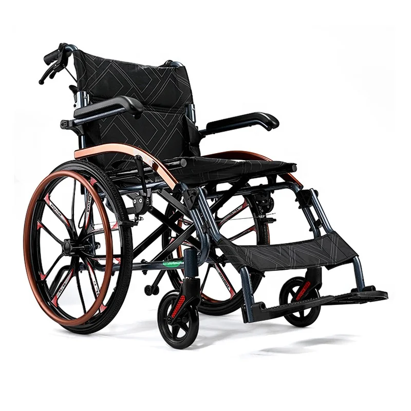 Top Quality Manual Wheelchair With Lifting Armrests Portable Outdoor Travel Wheelchair For The Disabled