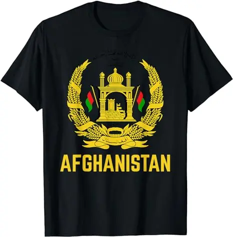 Wholesale Afghanistan Country Map Flag T-Shirt Print on Demand Custom Afgan Design Shirt Sublimation Round Neck Cotton Tees