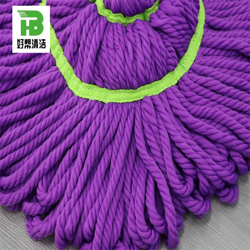 Xingtai home floor cleaning microfiber yarn twist mop with stainless steel handle