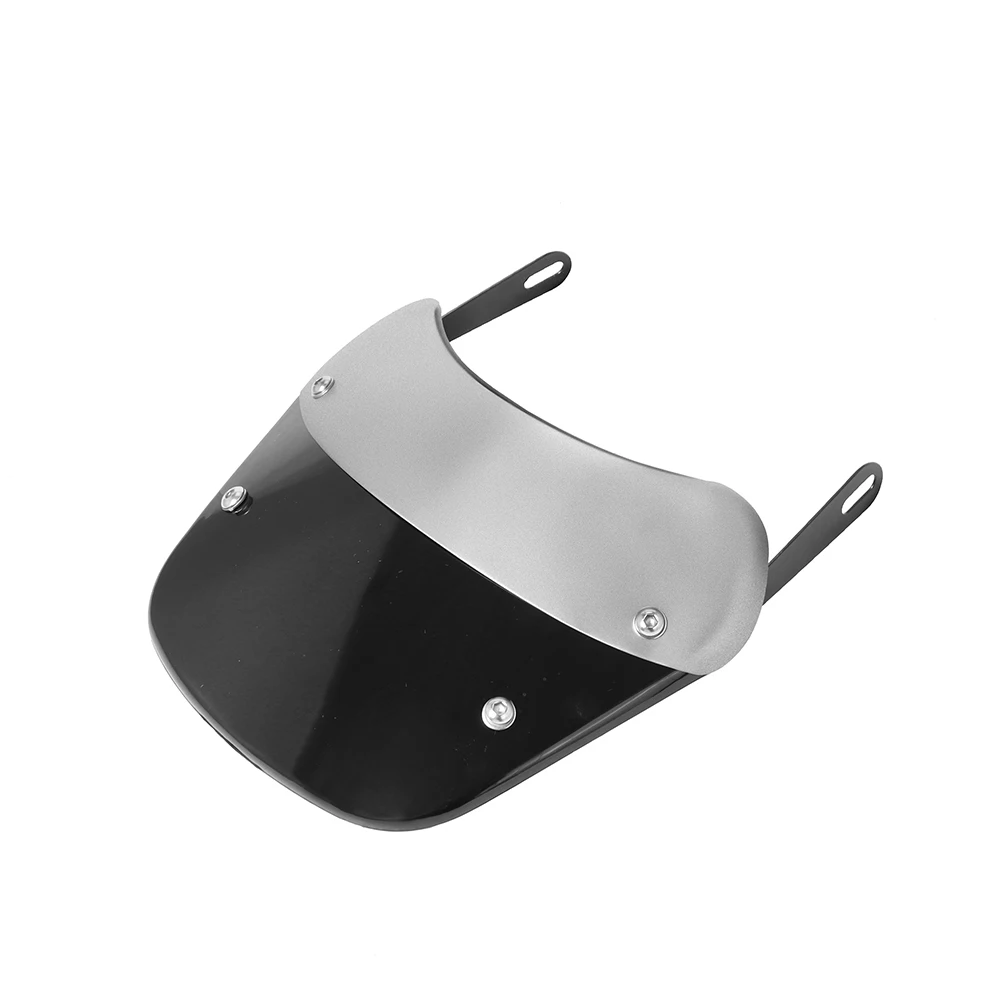 Smoke LENS Motorcycle Windshield Wind Deflector Windscreen Headlight Protector Universal for Harley Honda Yamaha Kawasaki Suzuki