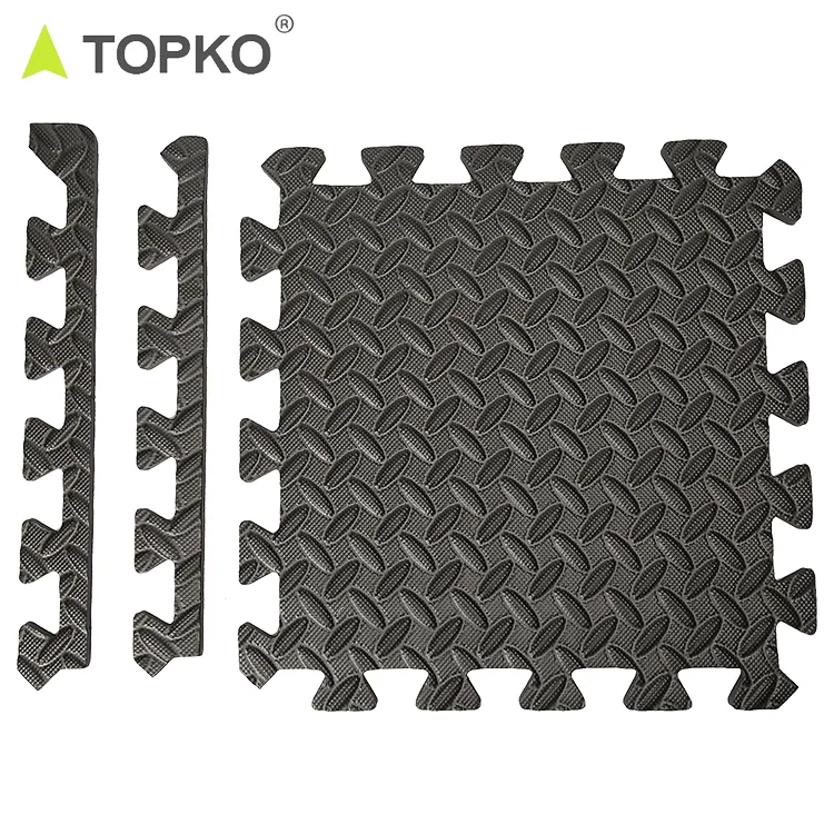 TOPKO EVA Gym Workout 30cm and 60cm Puzzle Exercise Mat Waterproof Fitness Eva Foam Floor Mat