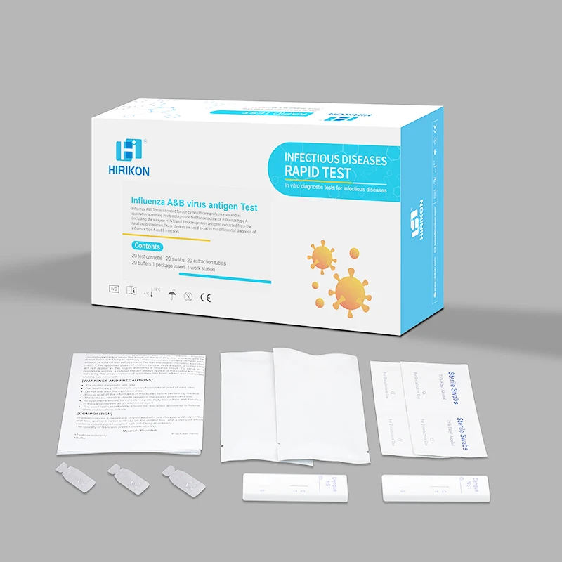 Hirikon Clinically Proven And Approved Test For Flu Virus Influenza A&B Virus Antigen Test
