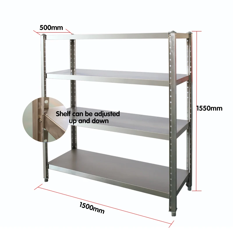China factory seller kitchen food preparation table stainless steel shelf for restaurant