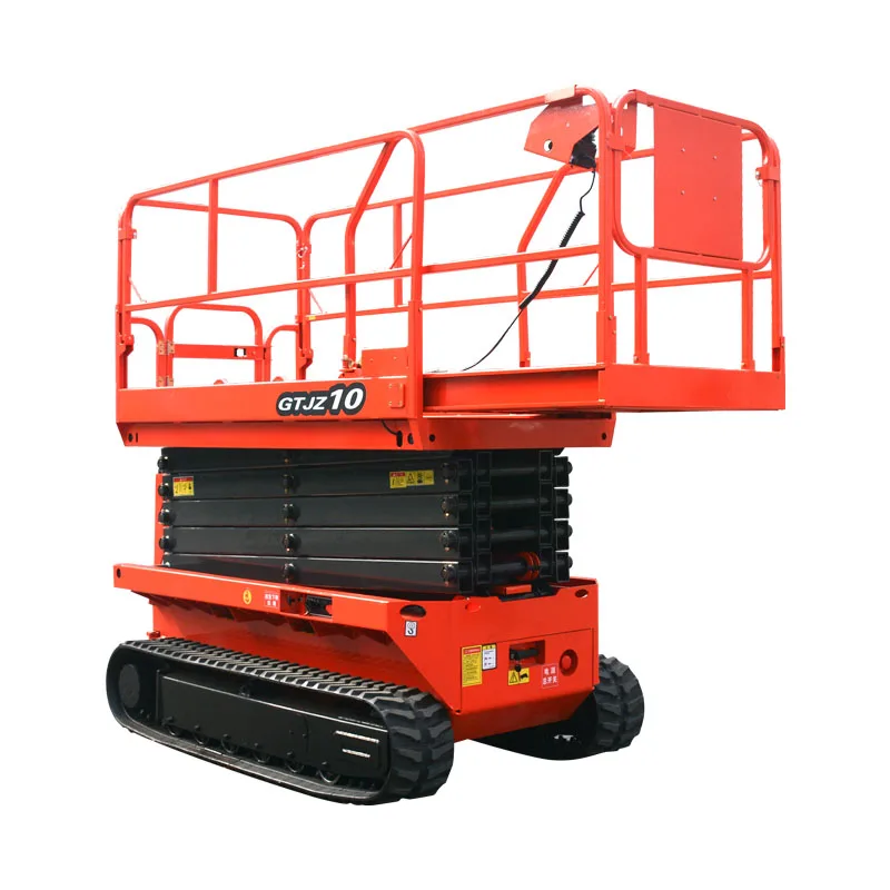Qiyun CE ISO 8m Hydraulic Full Electric Self Crawler Propelled Scissor Lift without External Force