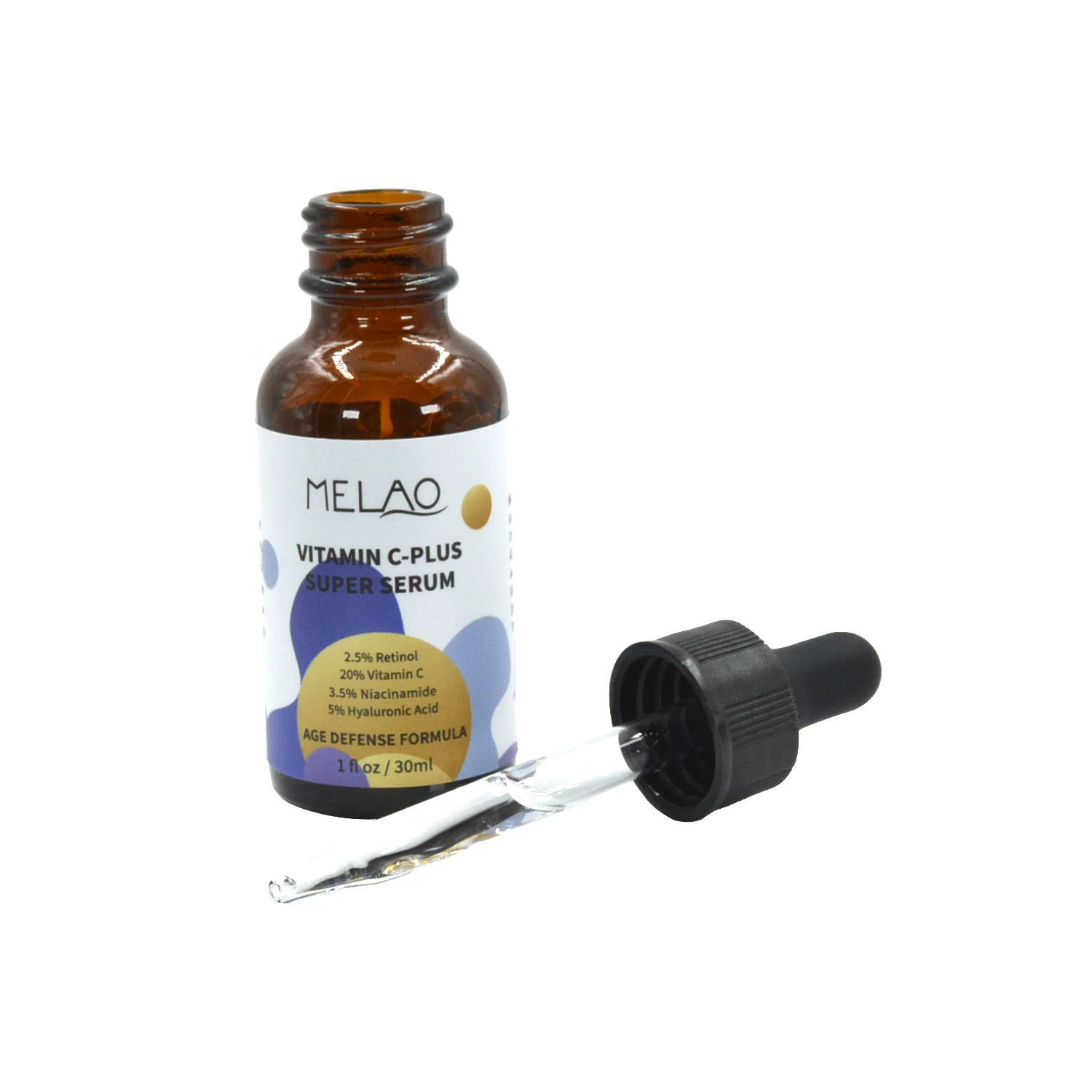 Best Melao Super Serum With Brown Bottle Organic Private Label Whitening Anti Aging Skin Vitamin C-PLUS Super Face Serum