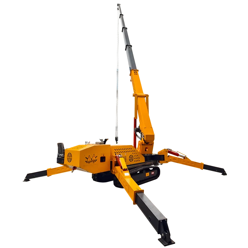 Small Crane 3 Ton Telescopic Outriggers Spider Cranes 9 Meters Ground Lift Mini Lifting Machinery Movable 8 Ton Crawler Cranes