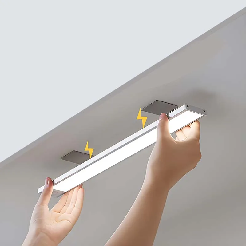LED Wireless Kitchen USB Rechargeable Closet Linear Lamp Motion Sensor Lighting Under Wardrobe Cabinet Lights for home
